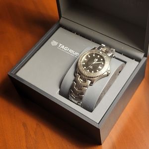 TAG Heuer MENS LINK WJ1113.BA0575 DIAMOND DIAL STEEL MENS BLACK PRESTIGE WATCH